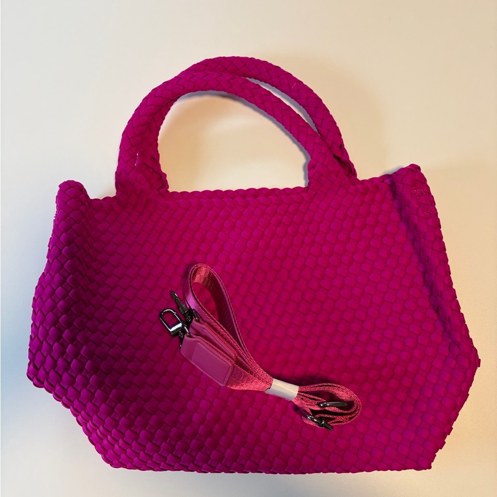 Trendy Pink Woven Handbag NWT